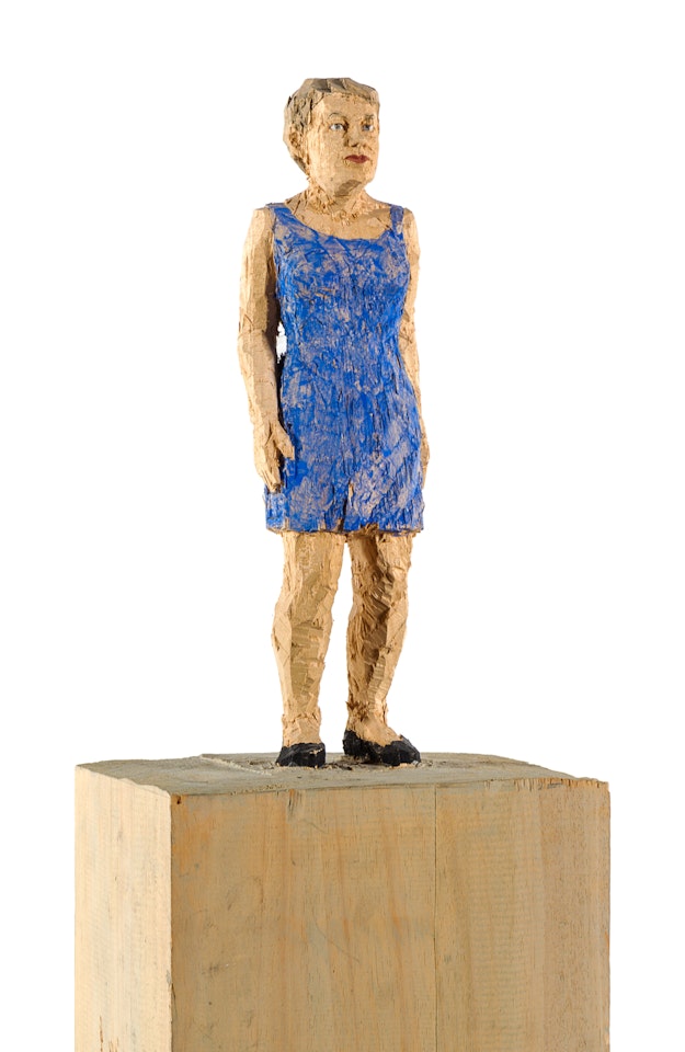 Woman with Blue Dress by Stephan Balkenhol