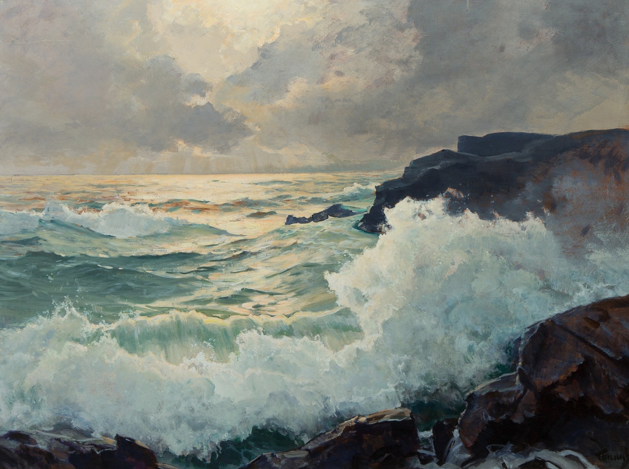 Rocky Seascape after the Storm by Frederick Judd Waugh