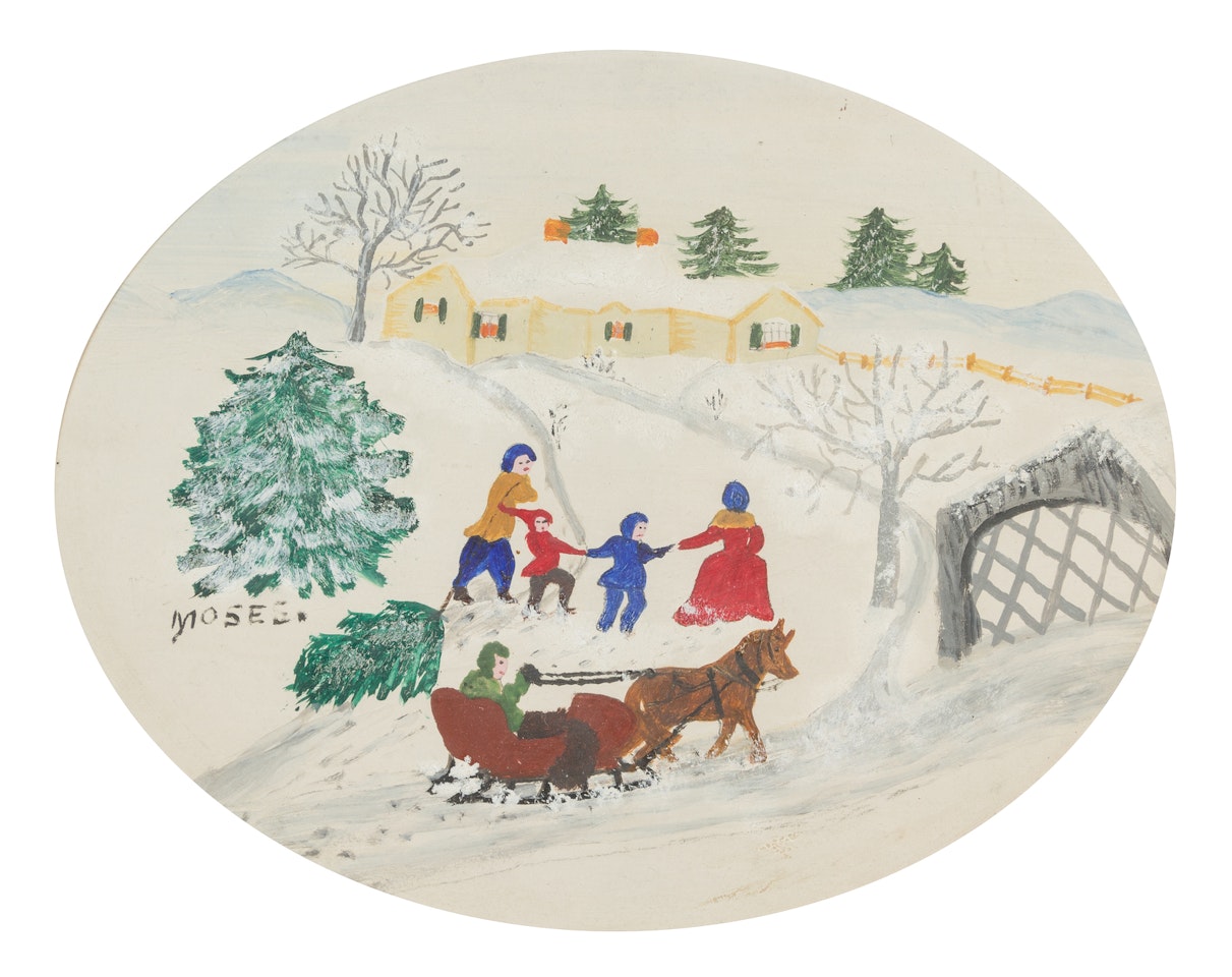 Bringing in Tree by Grandma Moses