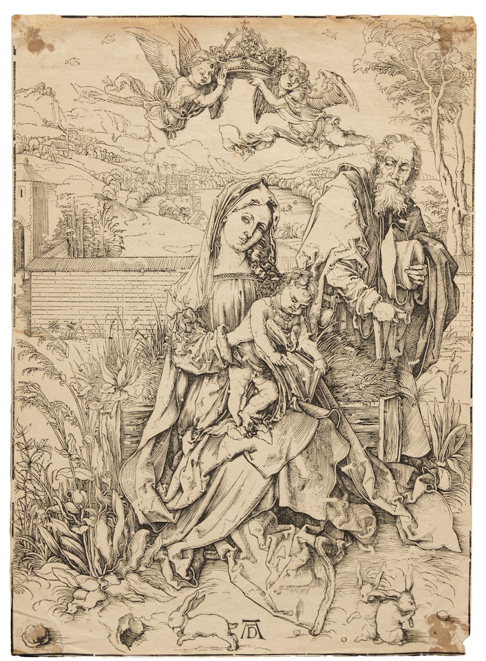 The holy family with three hares by Albrecht Dürer