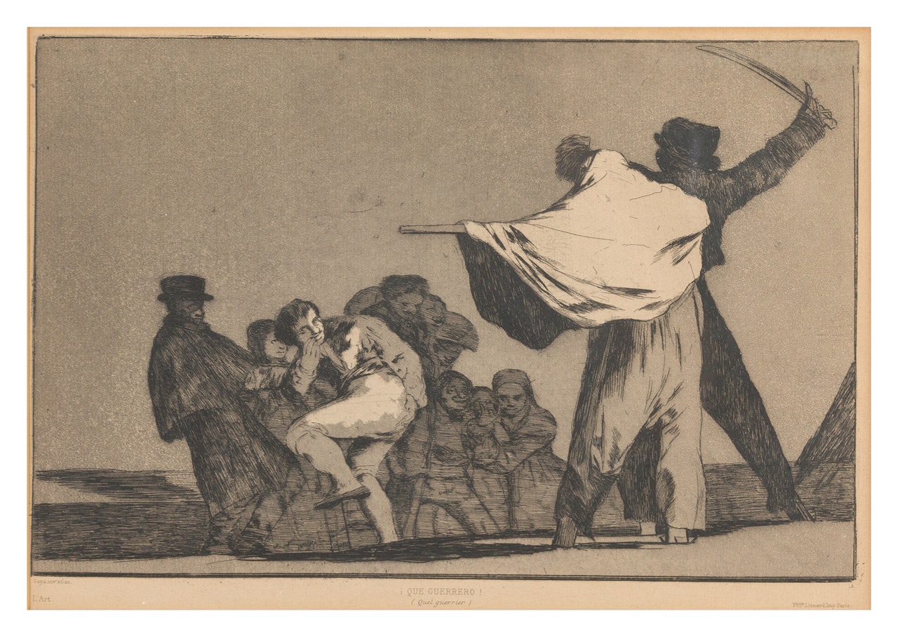 Que Guerrero by Francisco José de Goya