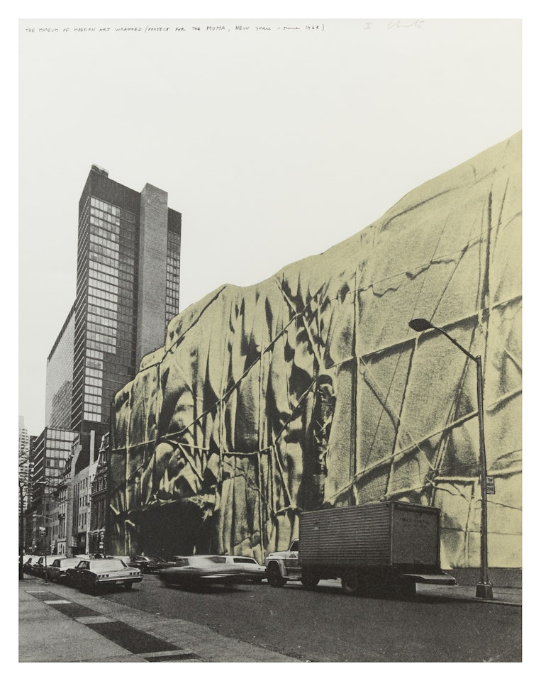 The museum of modern art wrapped in paper by Christo