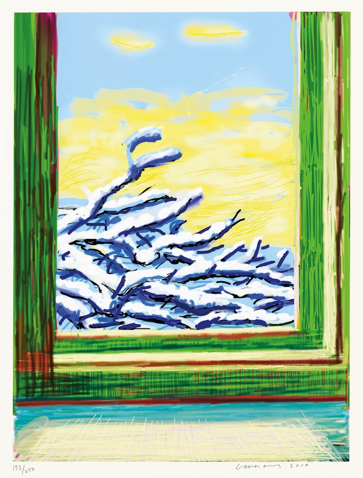 My Window, ‘No. 610’, 23rd December 2010 with Art Edition Book by David Hockney