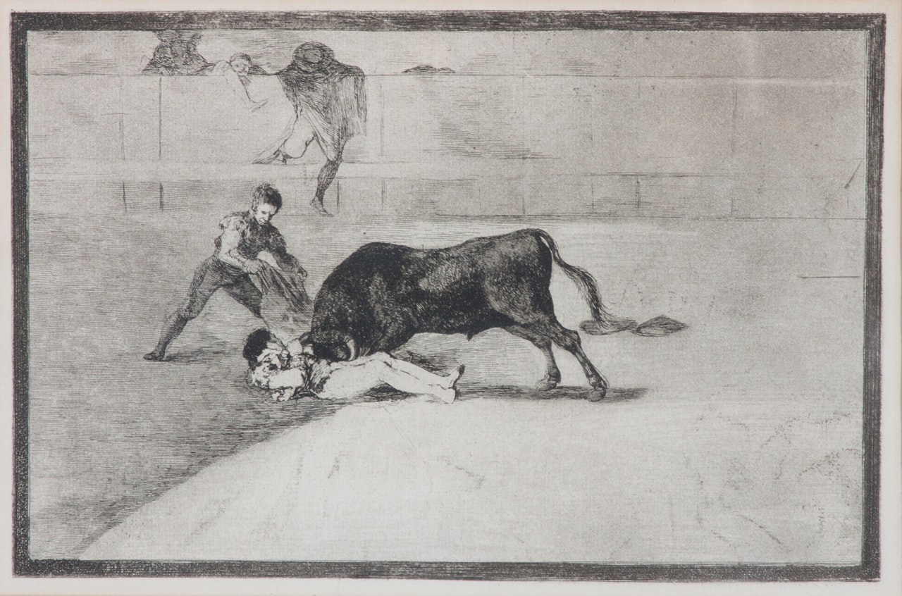 La desgraciada muerte de Pepe Illo en la plaza de Madrid by Francisco José de Goya