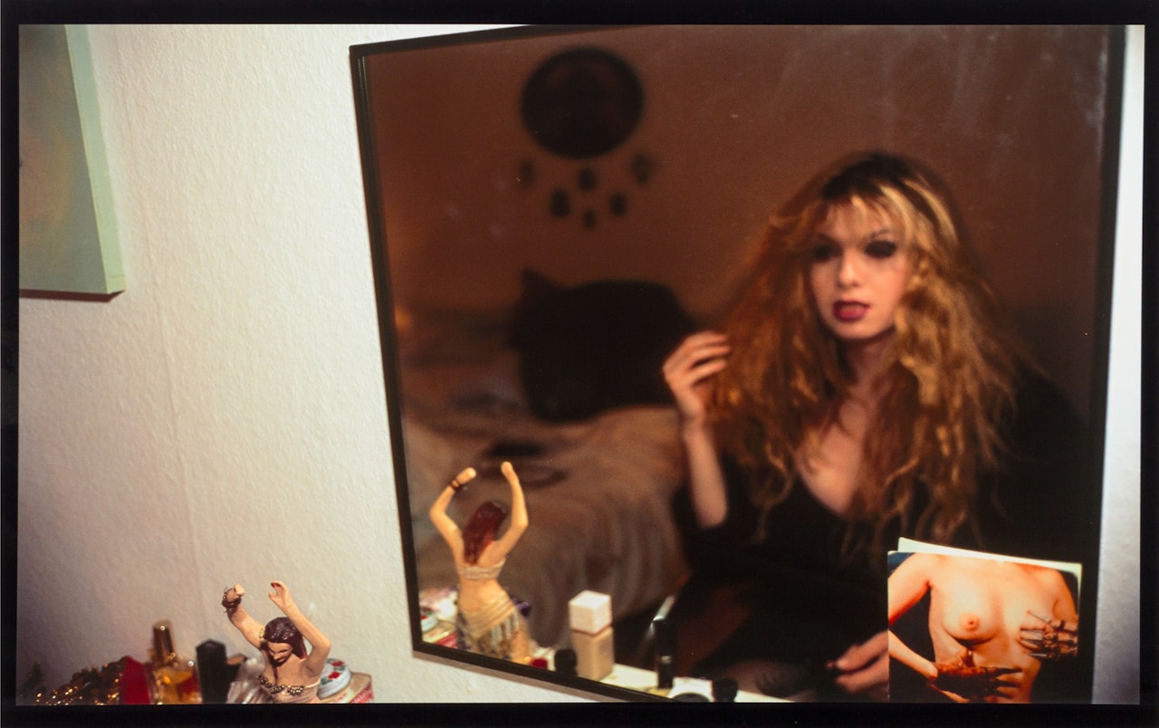 Joey in My Mirror, Hornstr, Berlin by Nan Goldin
