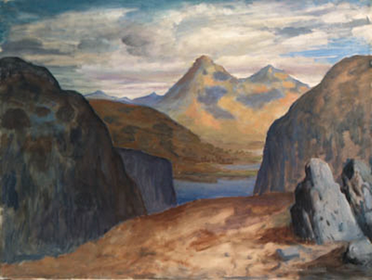 Mountainous landscape by Augustus Edwin John