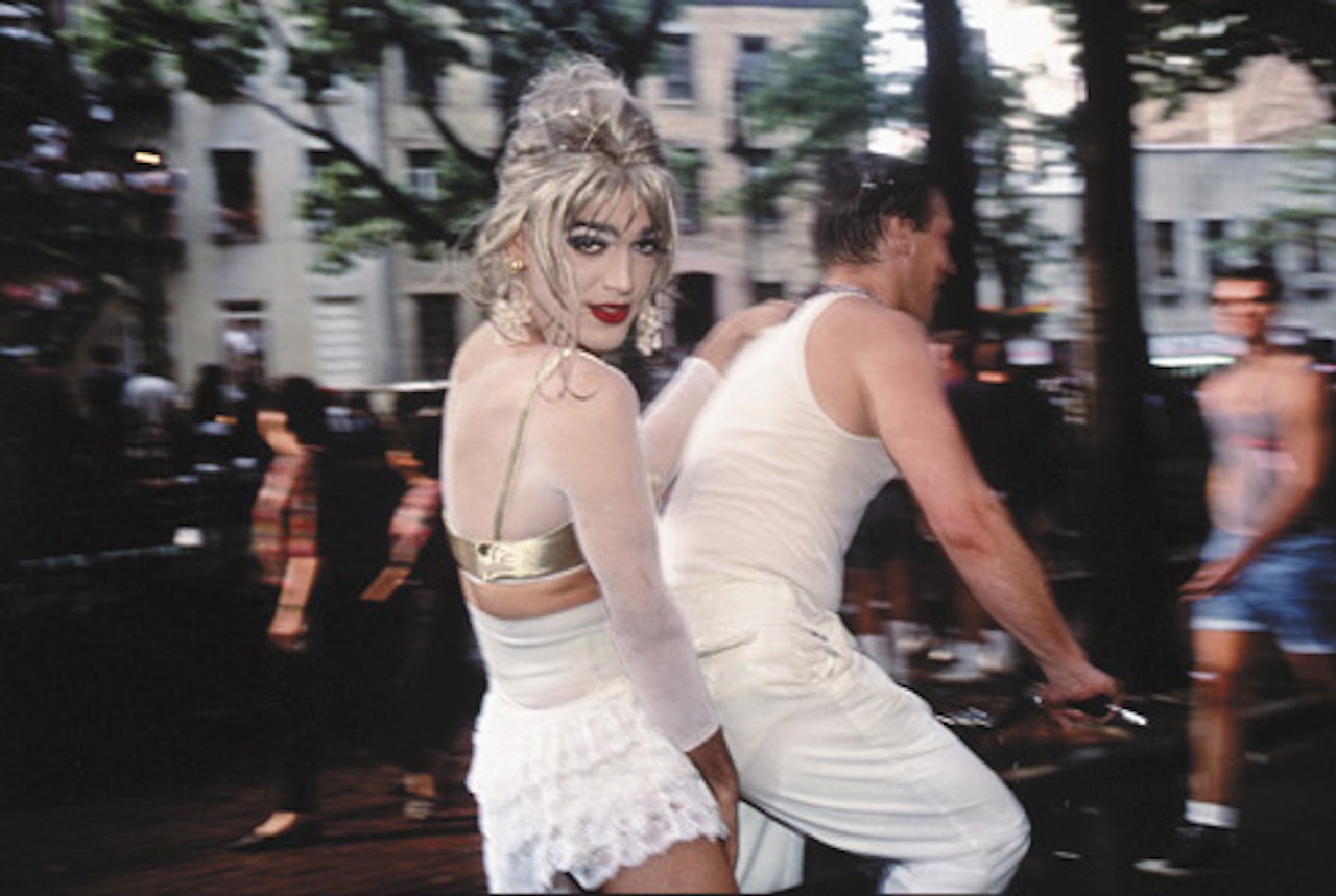 Jimmy-Paulette on David's bike by Nan Goldin
