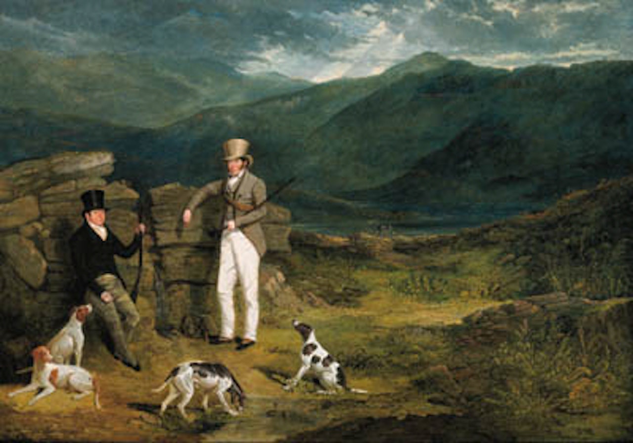 John Barker of Leighton Hall, Yorkshire and John Batsby with pointers by John Frederick Herring