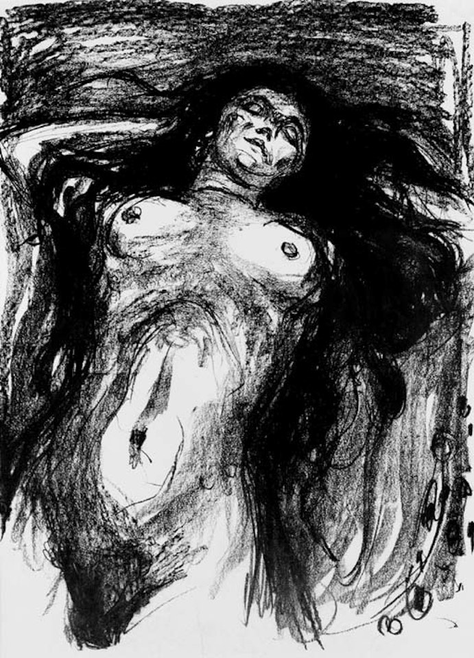Woman with long hair by Edvard Munch