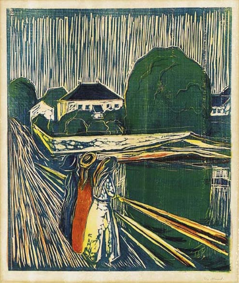 Madchen auf der Brucke by Edvard Munch