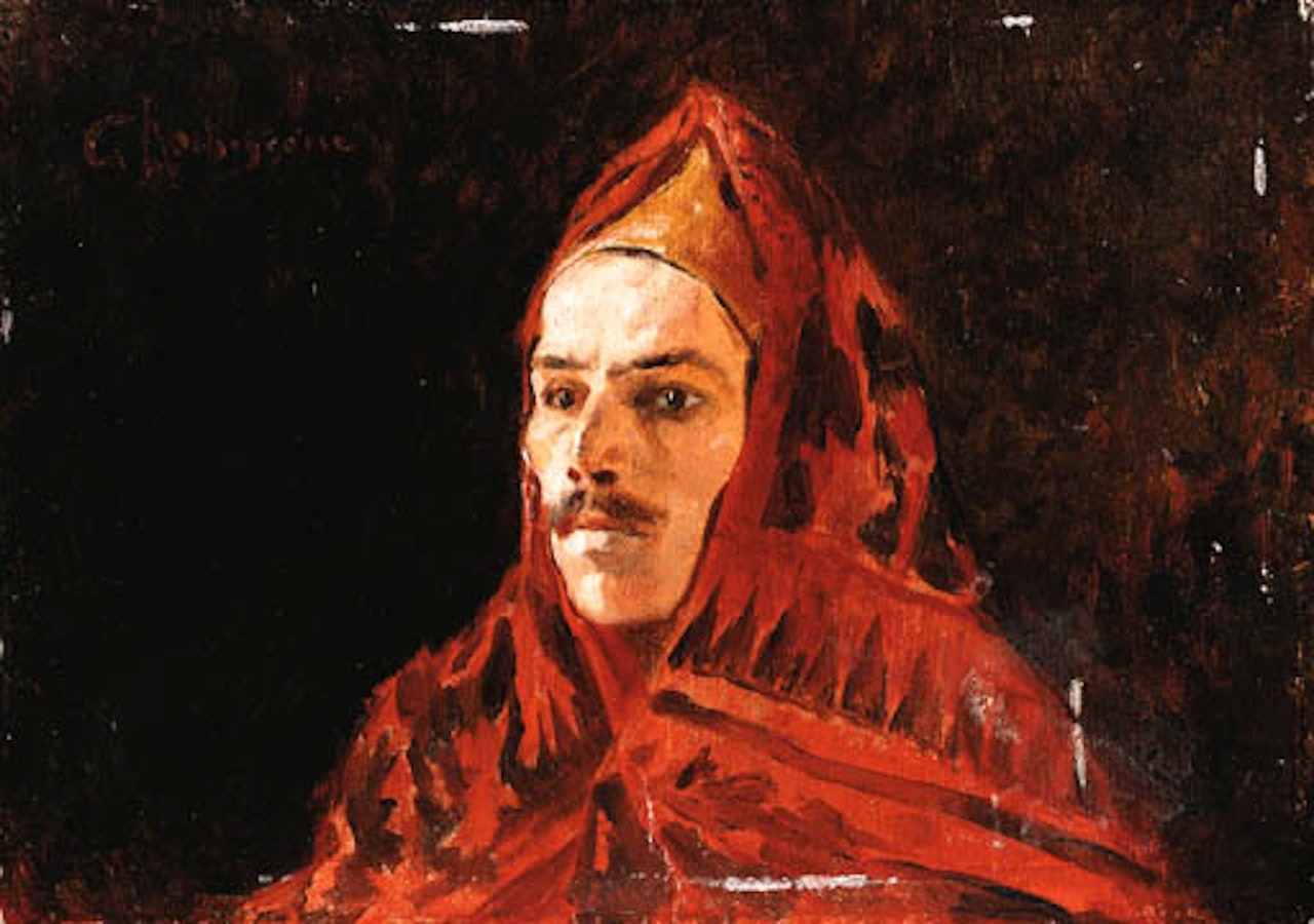 Gentleman in red cloak by Georges Antoine Rochegrosse