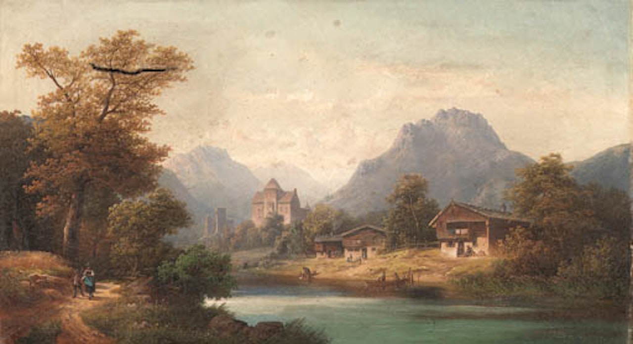 Village by river by Anton Doll