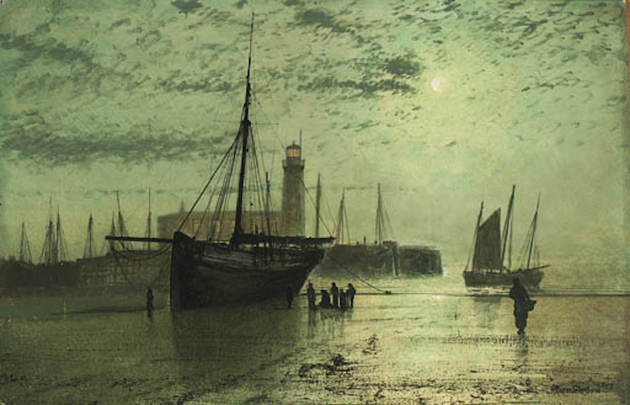Lighthouse at Scarborough by John Atkinson Grimshaw