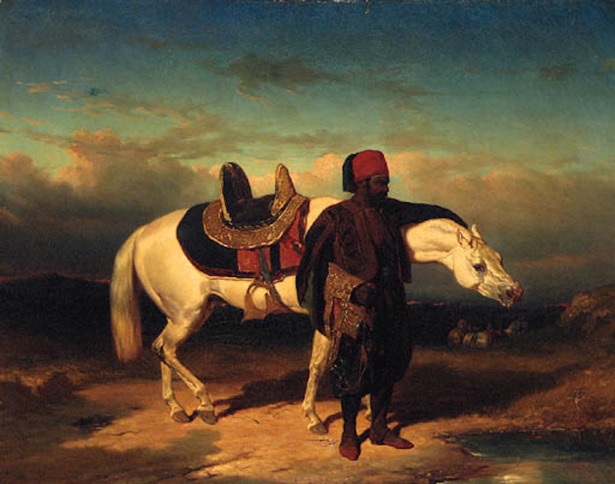 Arab horseman and his steed by French School