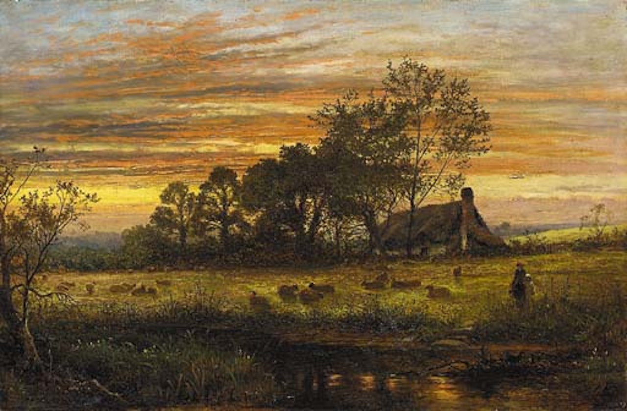 Evening by Benjamin Williams Leader