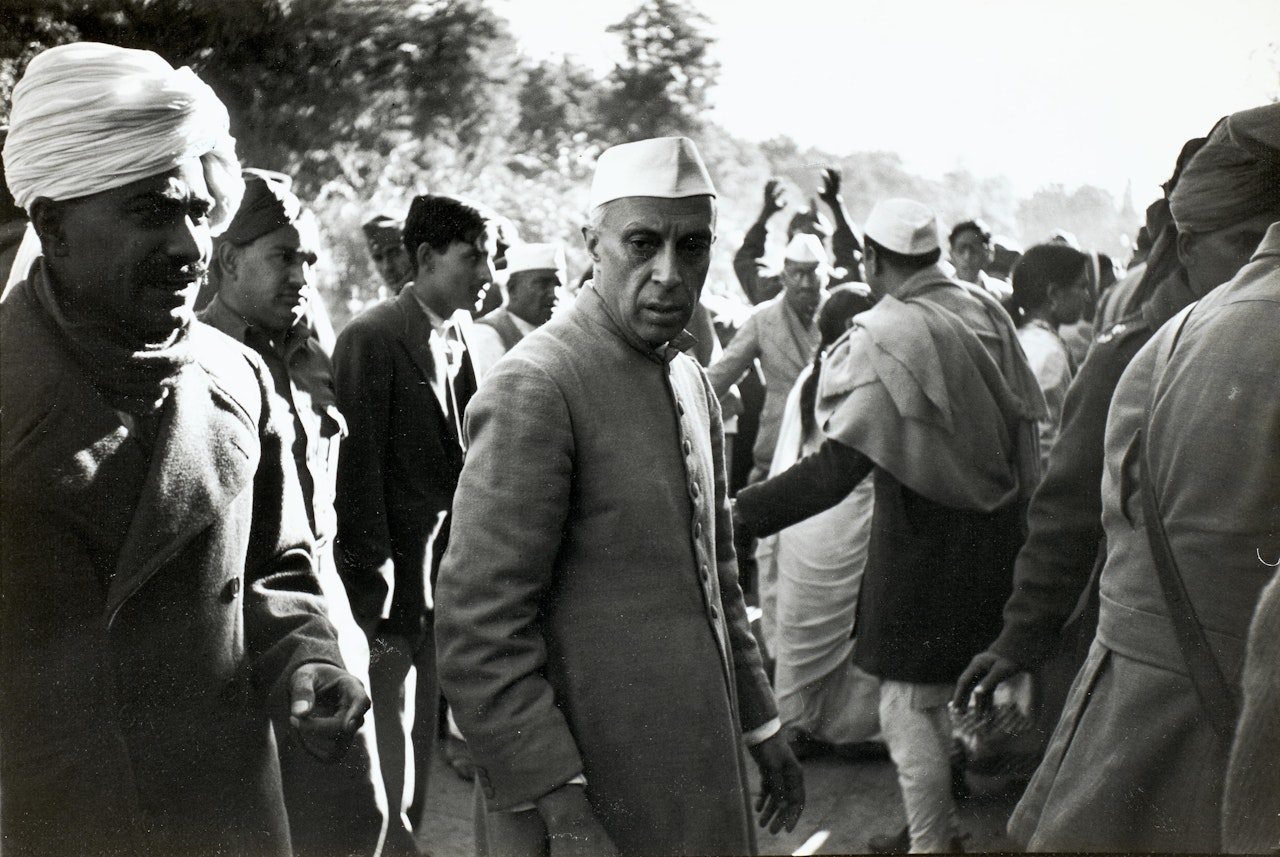 The Prime Minister Jawaharlal Nehru the morning after Gandhi died, Birla House, Delhi by Henri Cartier-Bresson