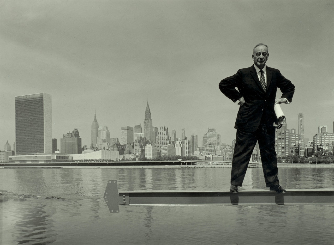 Robert Moses, New York City, from Roosevelt Island by Arnold Newman