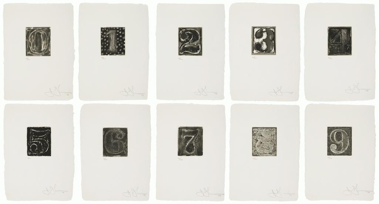 0 - 9 by Jasper Johns