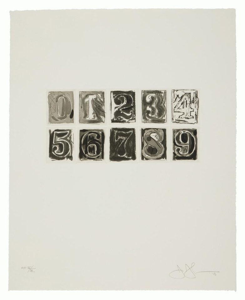 0 - 9 by Jasper Johns
