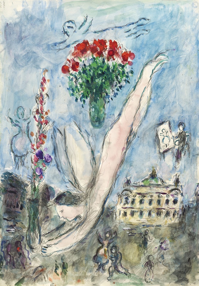 L'Ange devant l'Opéra by Marc Chagall