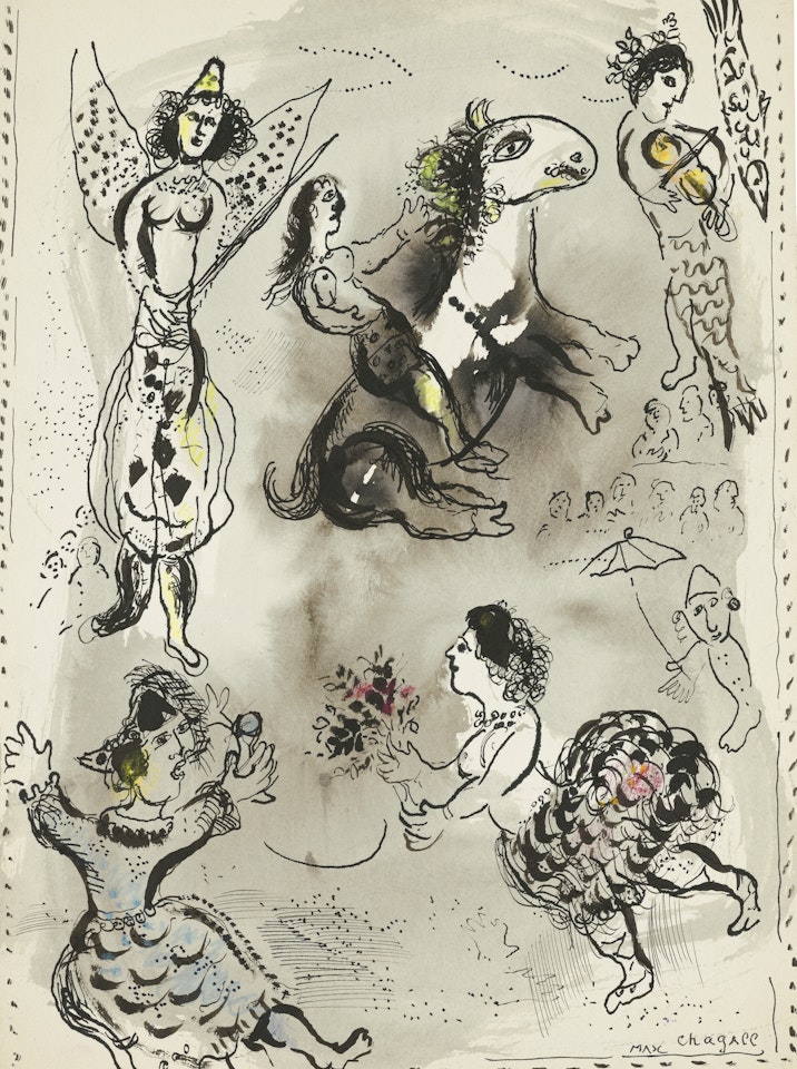 Esquisse pour "Le Rêve au cirque" by Marc Chagall