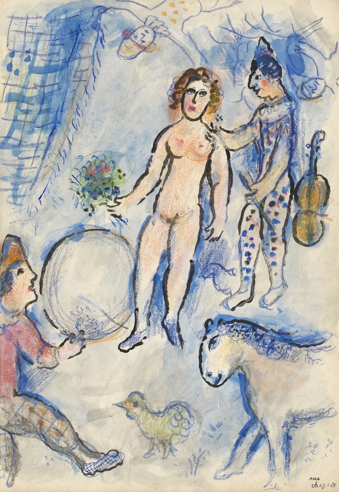 Nu au cirque by Marc Chagall