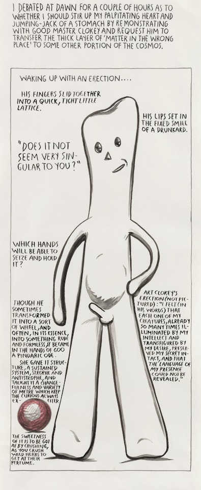 No Title (I debated at...) by Raymond Pettibon