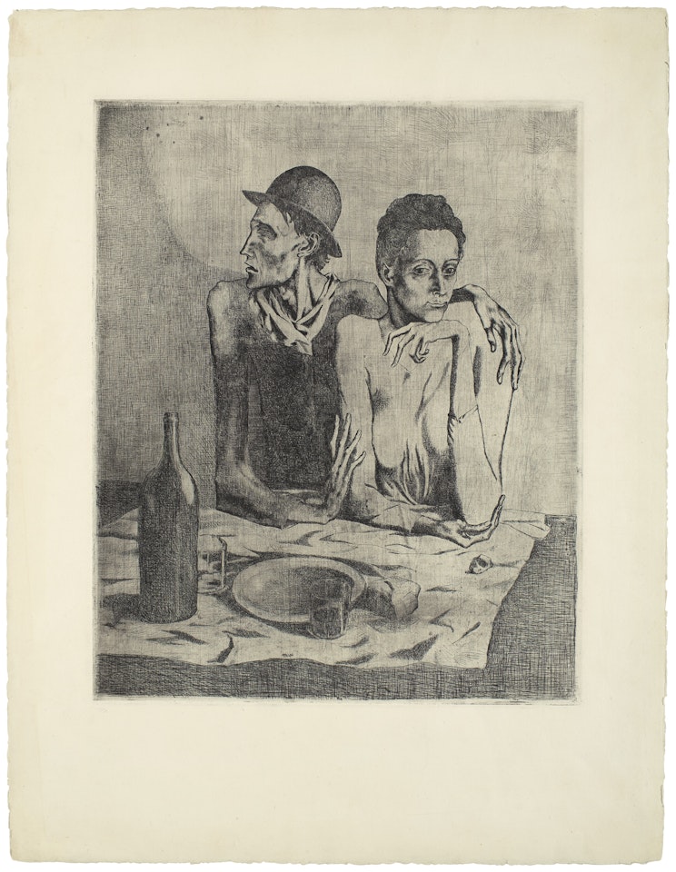 Las Repas Frugal, from La Suite des Saltimbanques by Pablo Picasso