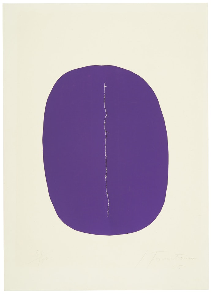 Concetto Spaziale (Ovale violet avec fente) by Lucio Fontana