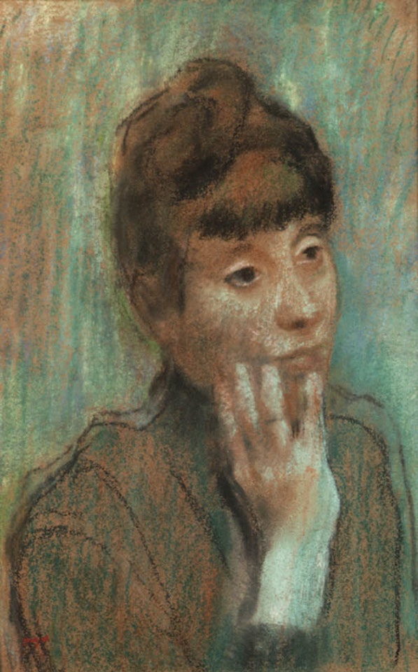 Portrait de femme au corsage vert by Edgar Degas