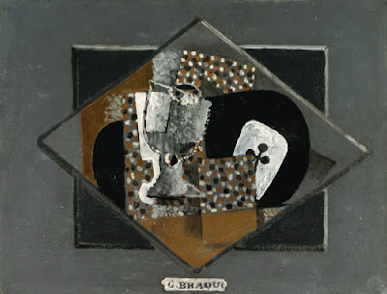 Verre et as de trefle by Georges Braque