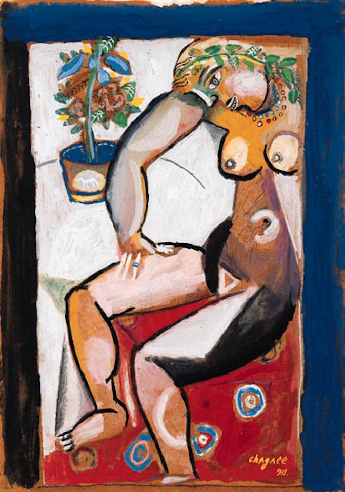 Nu assis by Marc Chagall