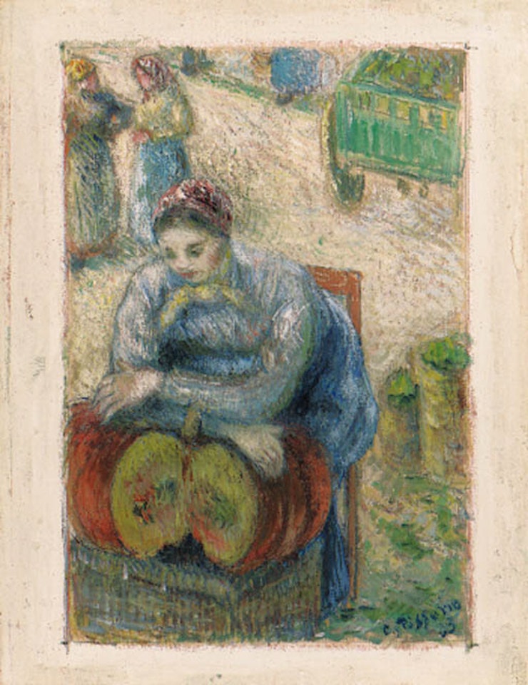 La marchande de potirons, Pontoise by Camille Pissarro