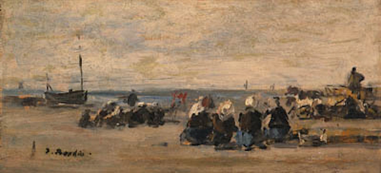 Pecheuses a Berck by Eugène Boudin