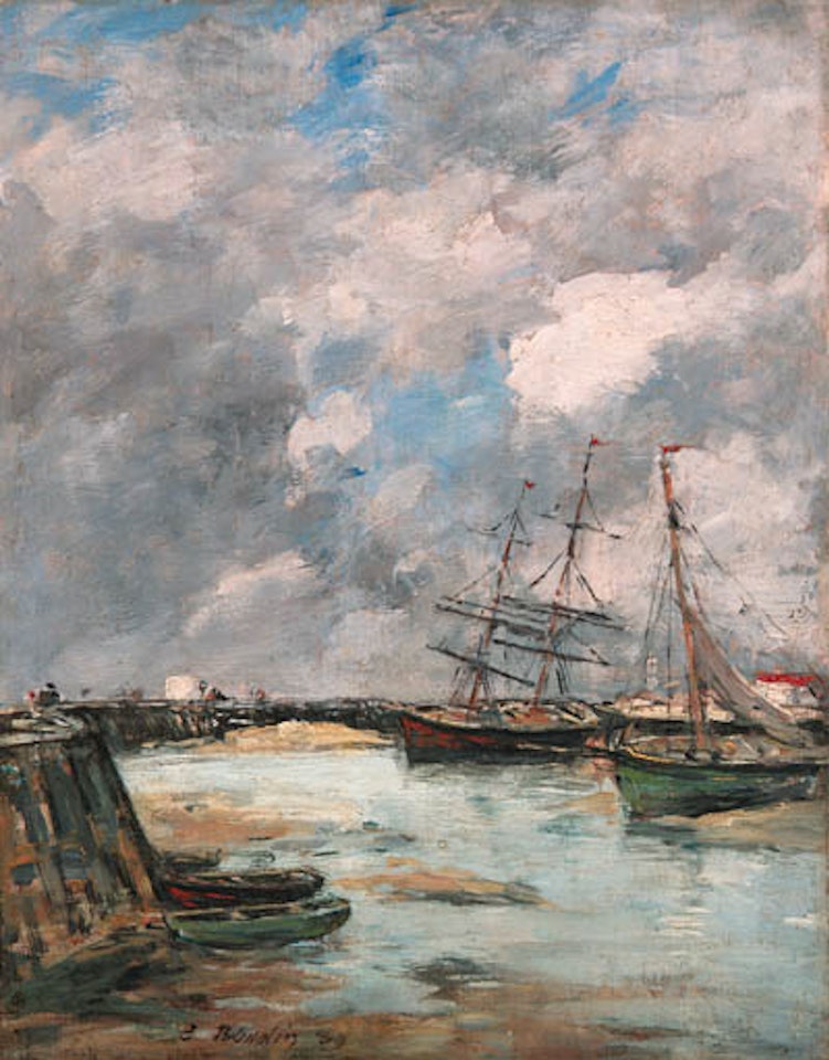 Trouville, le port by Eugène Boudin