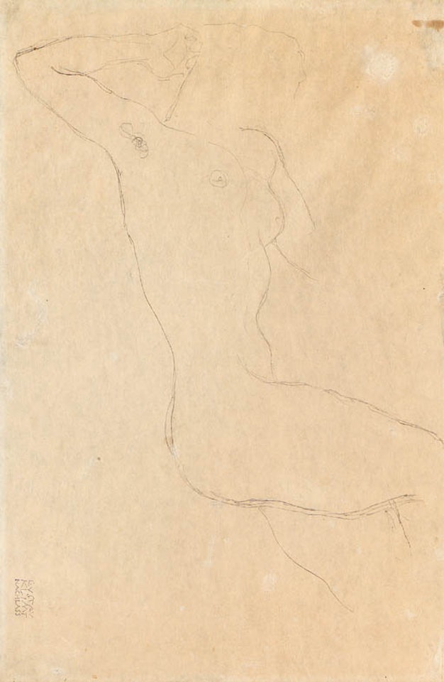 Nude by Gustav Klimt
