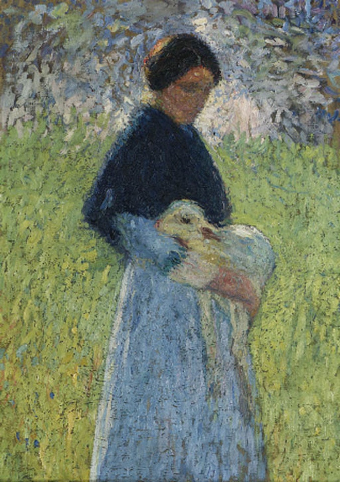 Bergere et sa brebis by Henri Jean Guillaume Martin