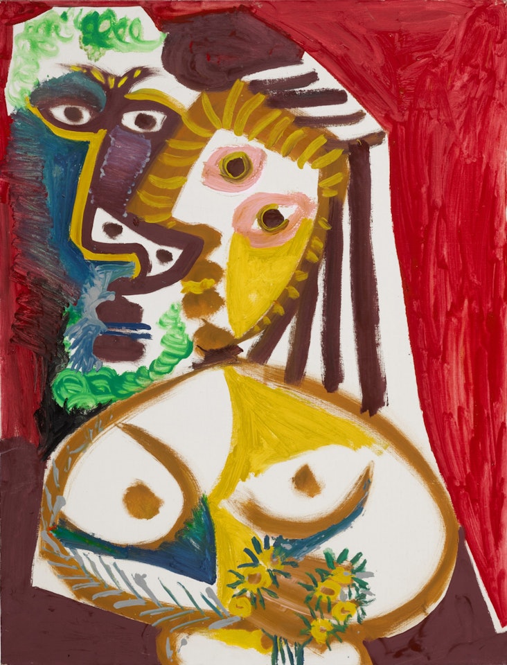 Homme et femme au bouquet by Pablo Picasso