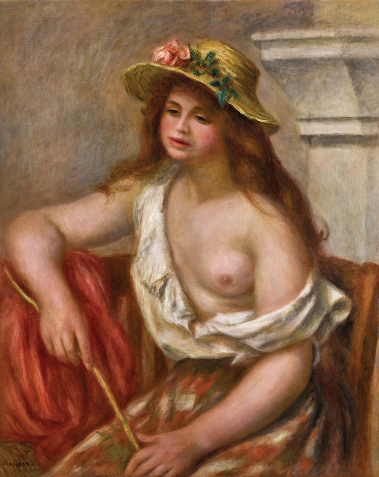 La bohémienne or La bergère | 《吉普賽女郎》或《牧羊女子》 by Pierre-Auguste Renoir