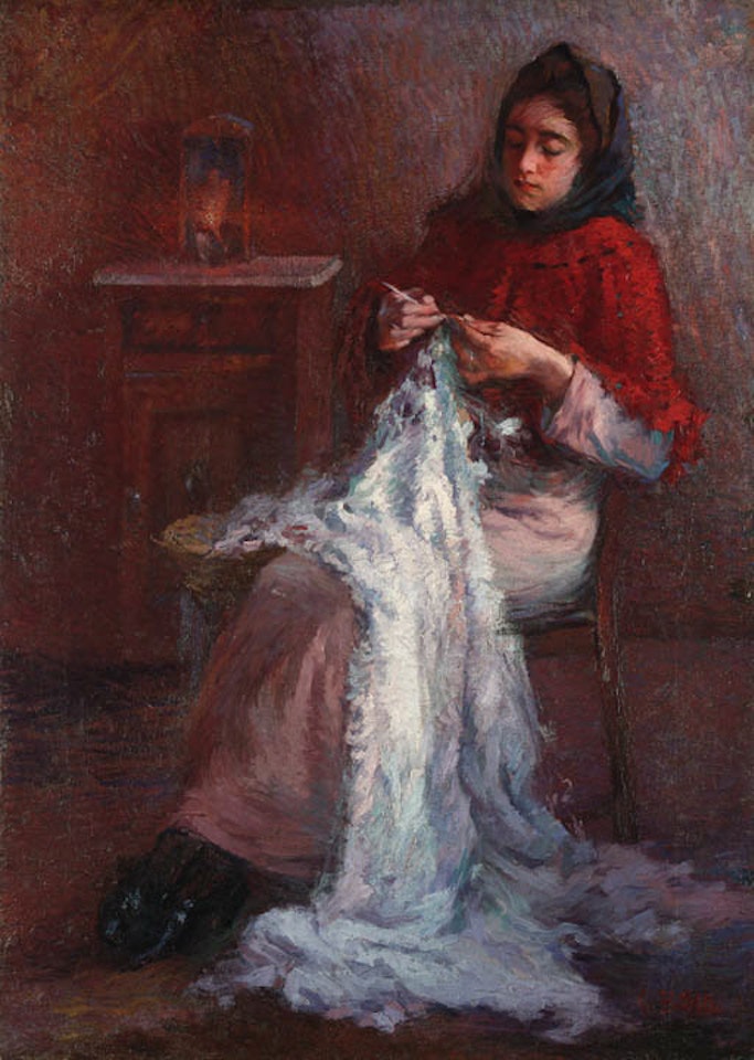 Donna che cuce by Giacomo Balla