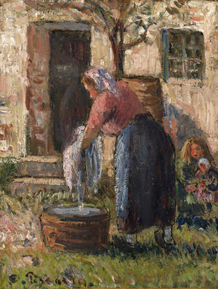 La laveuse by Camille Pissarro