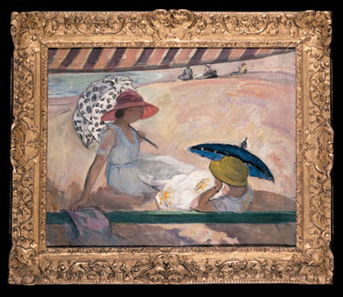 Femmes assises sur la plage by Henri Lebasque