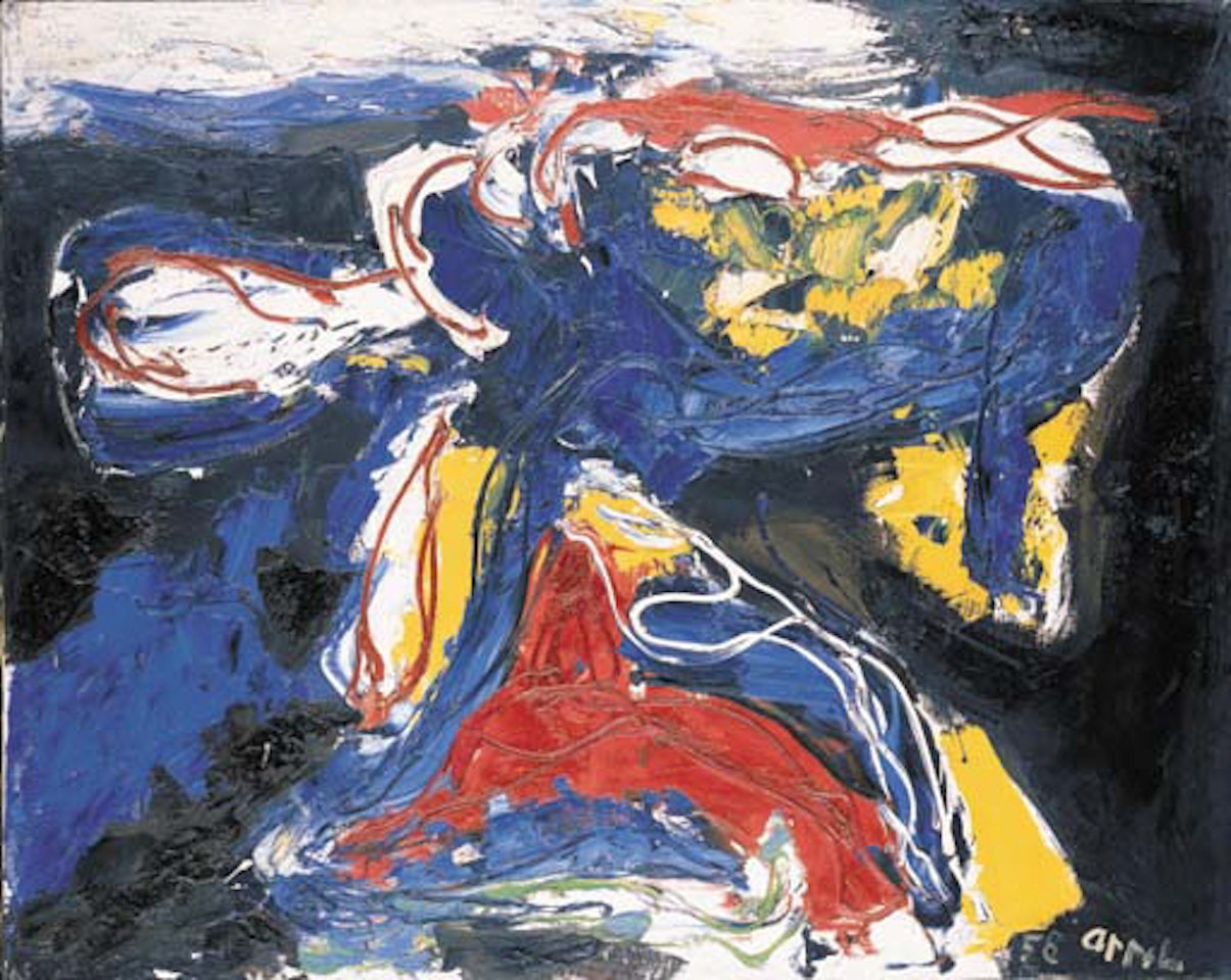 C'est une tete, c'est une nuit, c'est un animal by Karel Appel