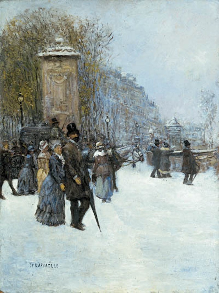 A Paris, la promenade by Jean Francois Raffaelli