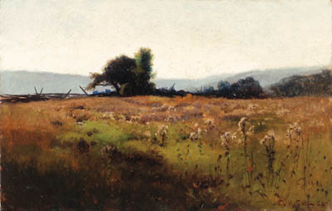 Mountain view from high field by Willard Leroy Metcalf