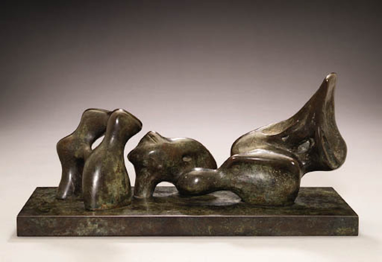 Three piece maquette by Henry Moore