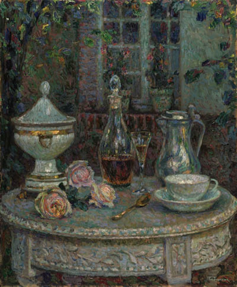 Le the a Gerberoy by Henri Le Sidaner
