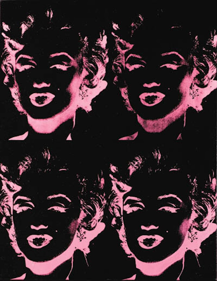 Four pink Marilyns by Andy Warhol