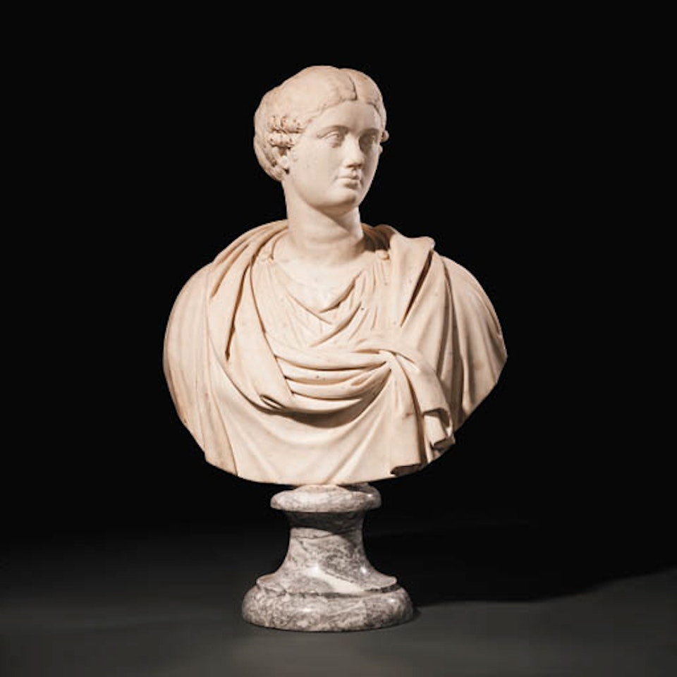Bust of Roman lady by Italian School