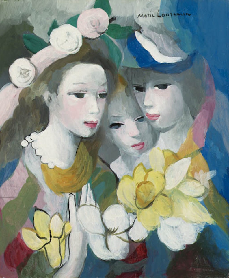 Trois femmes avec fleurs by Marie Laurencin